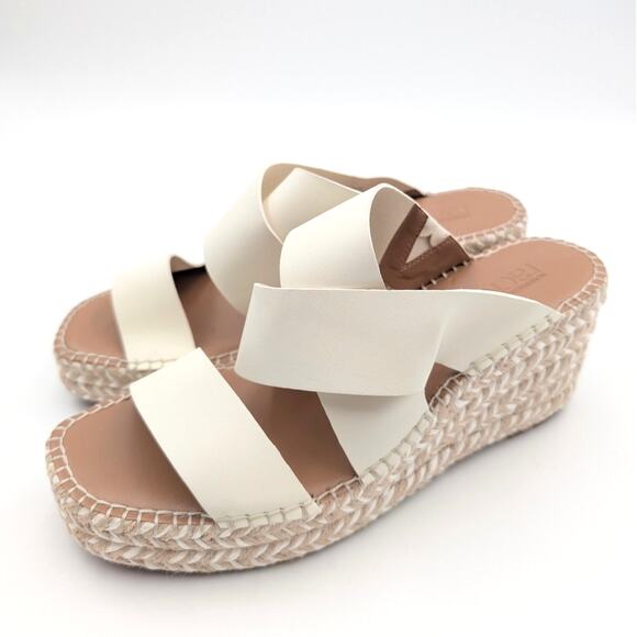 Nordstrom Rack Cressida Platform Wedge Espadrille Sandal Ivory Size US9M EU40 - Picture 1 of 13